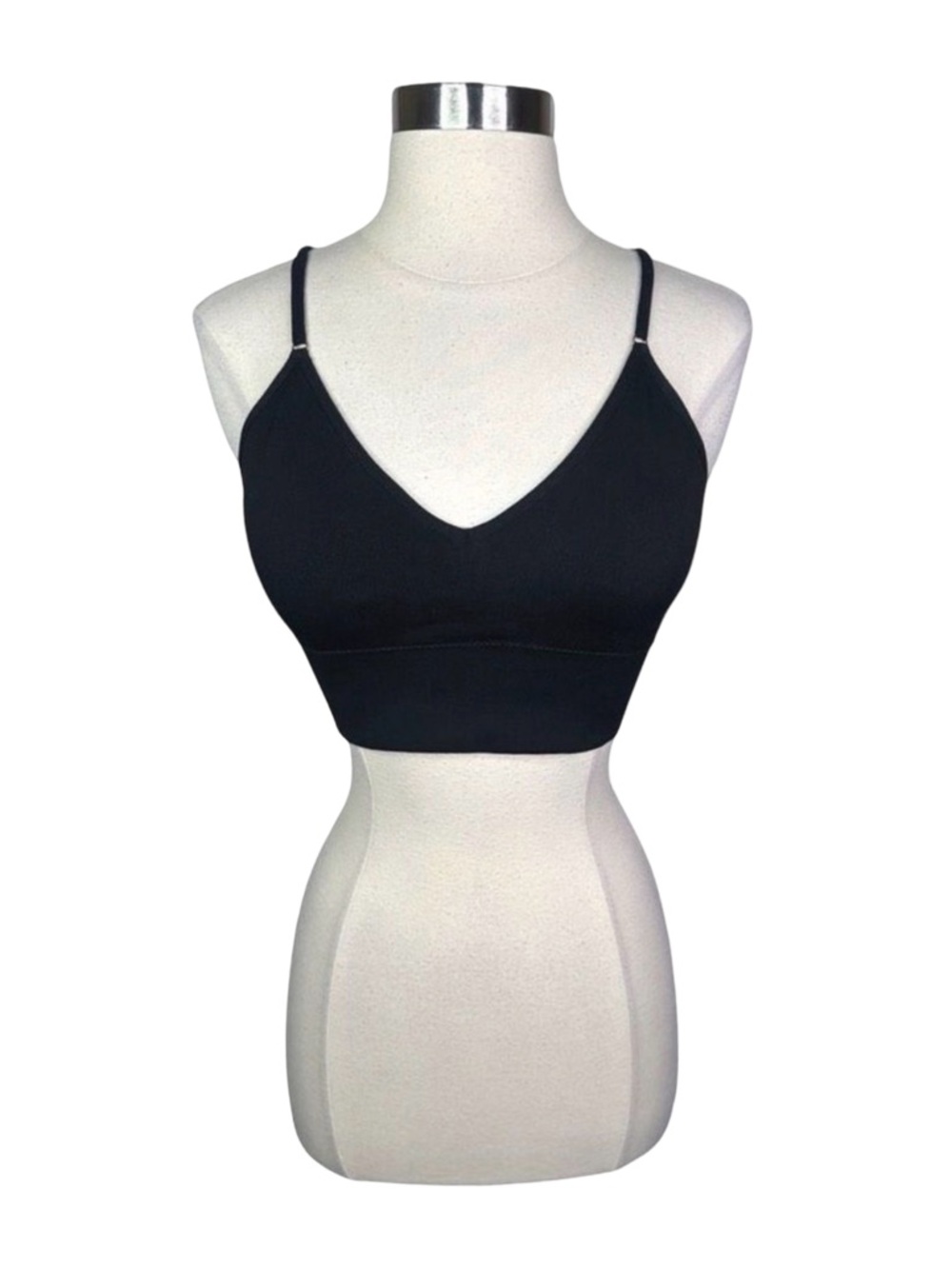 ThirdLove Black V-Neck Padded Bralette - Size Medium